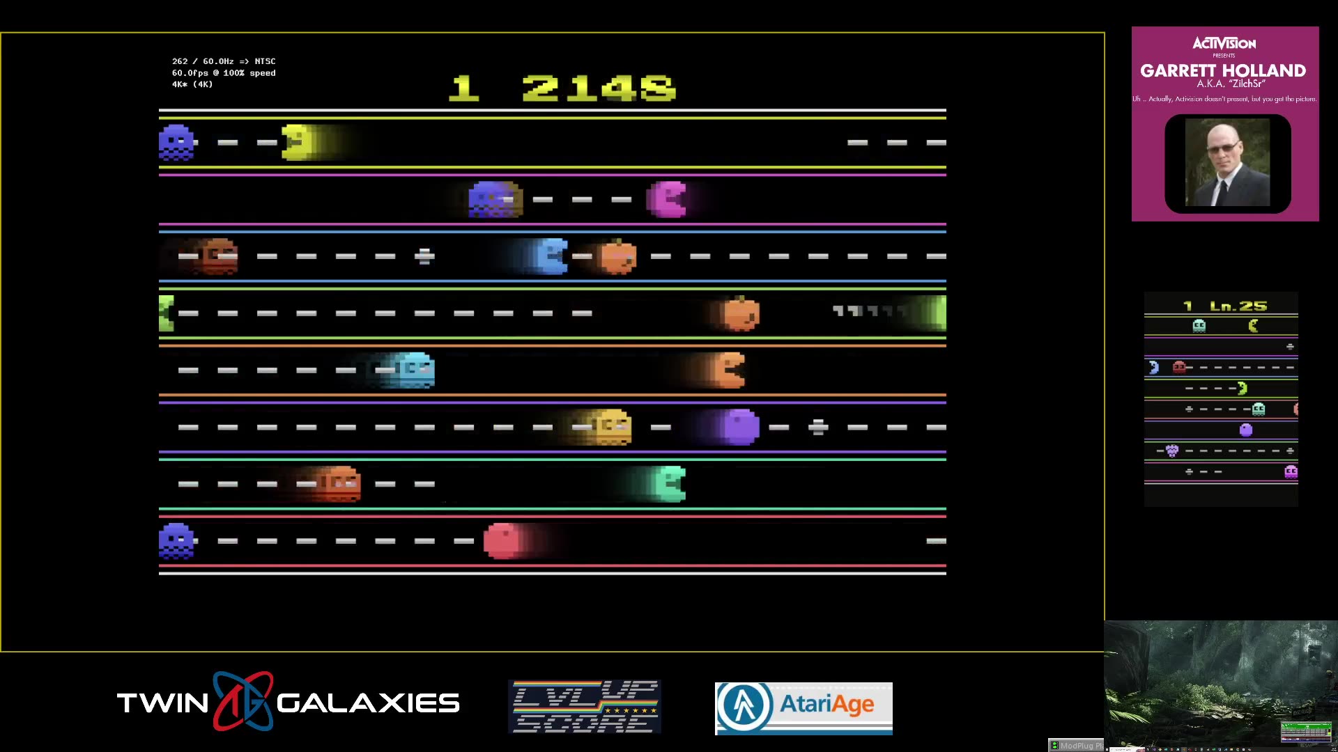 Atari 2600 EMU - Pac-Line Panic - Game Cherries-Ln 1 X/X - 9,999 ...