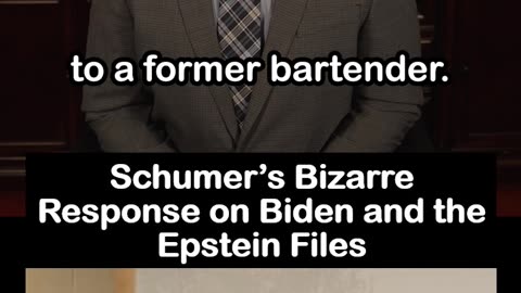 Schumer’s Strange Response on Epstein Files