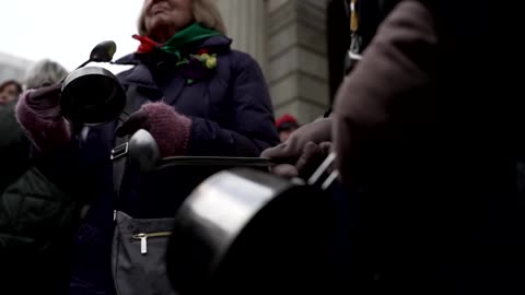 Hundreds rally in Milan against ICE presence at Winter Olympics