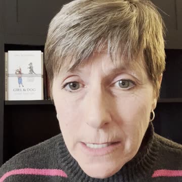 Girl And Dog Alone Together By Gail Boenning