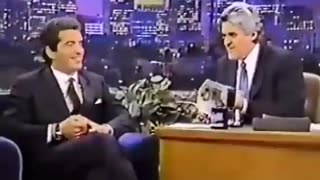 1998 JFK Jr. on The Jay Leno Show, he reads a poem written by a nine-year-old Monica Lewinsky
