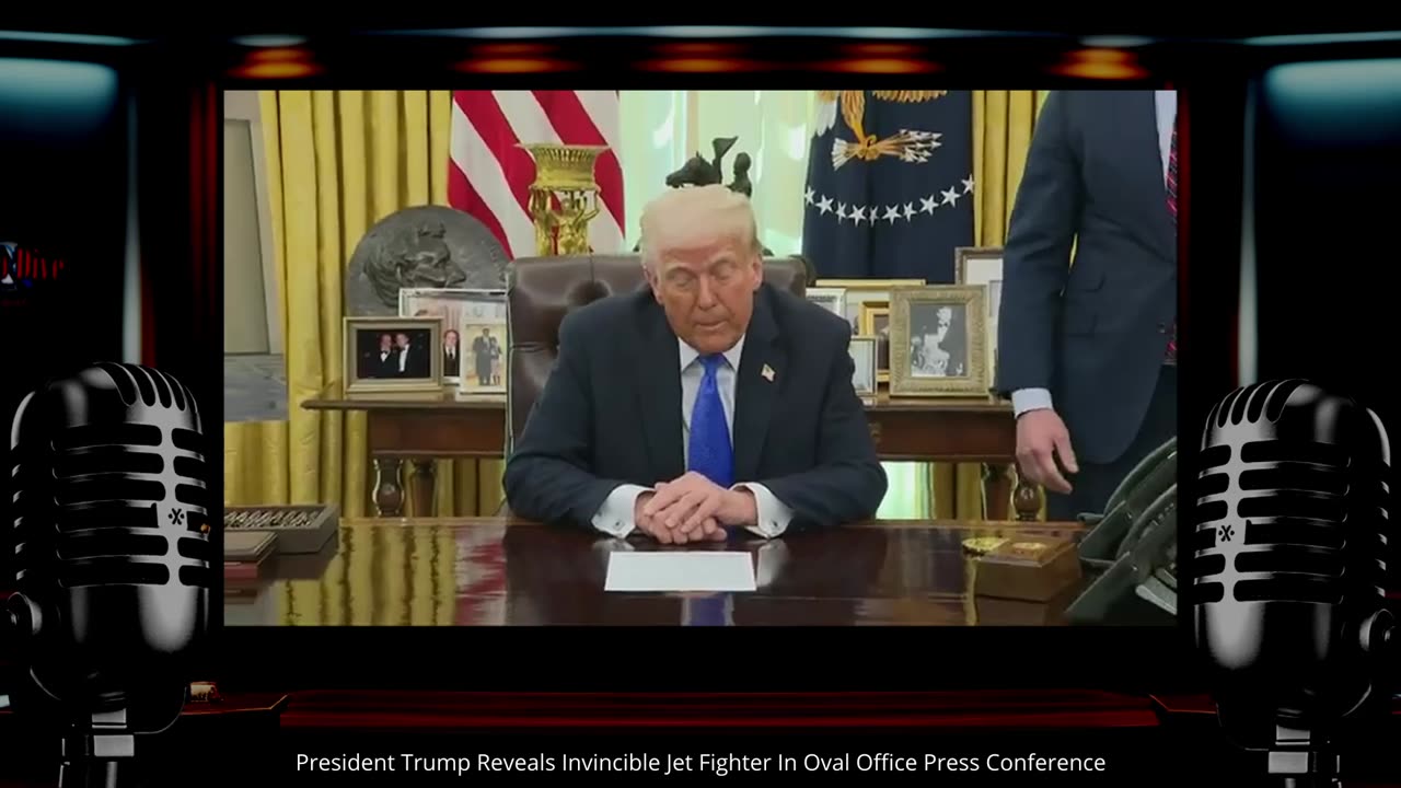 Trump speaks from Oval Office, unveils new generation of fighter jets