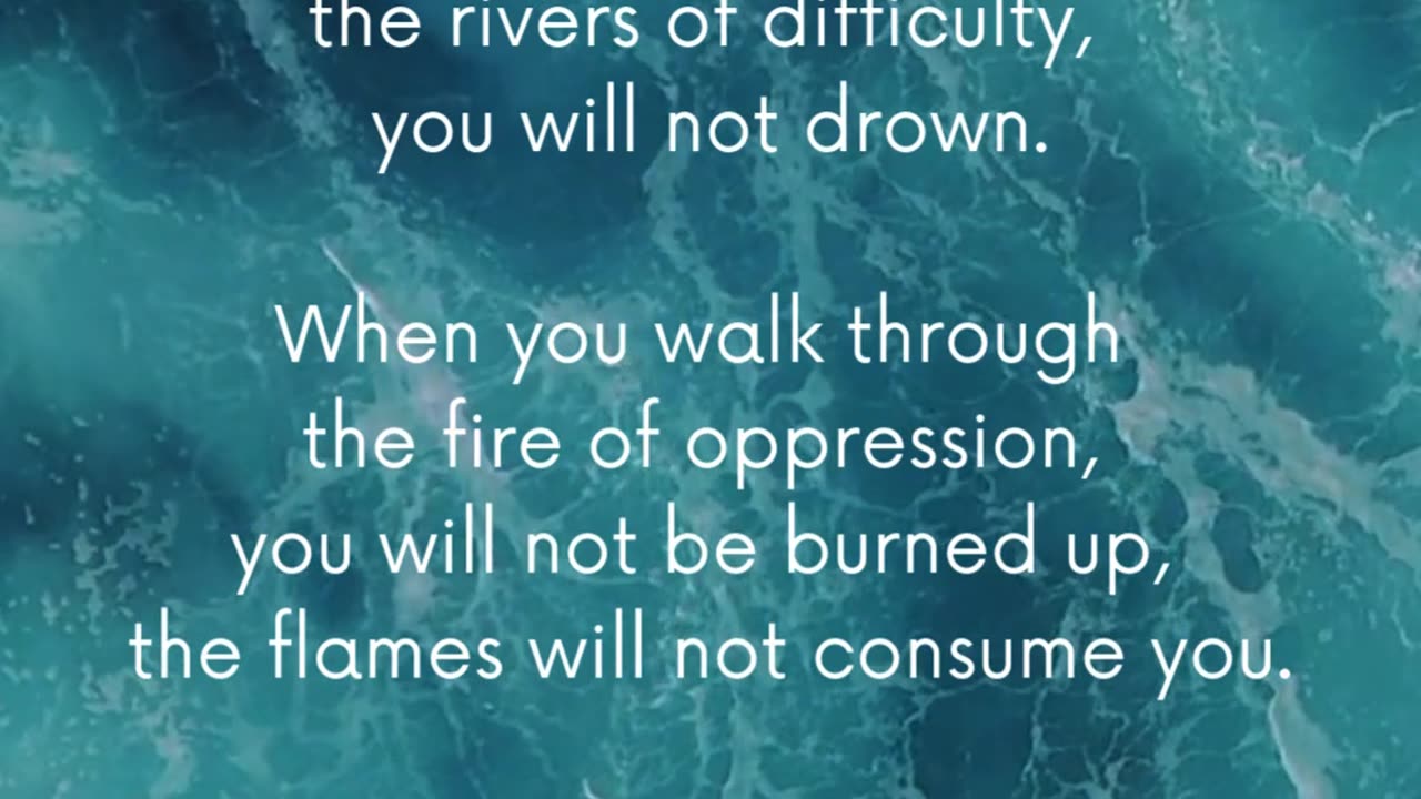 I will go with you in deep waters