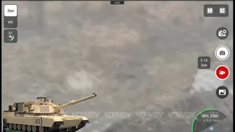 Russian FPVs targeting an abandoned Abrams tank and crew