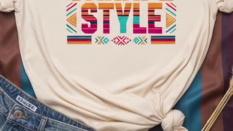Why does this tee feel like summer in every stitch? Sarape vibes hit different #bohostyle #
