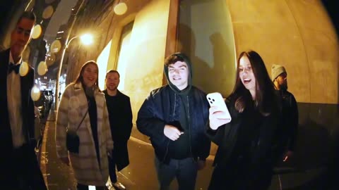 Nick Fuentes is approached by some female fans while leaving dinner with Sneako