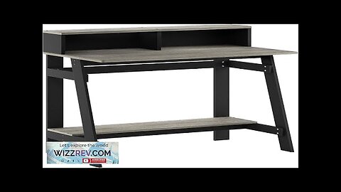 Furinno Simplistic A Frame Computer Desk Black/French Oak Grey Review