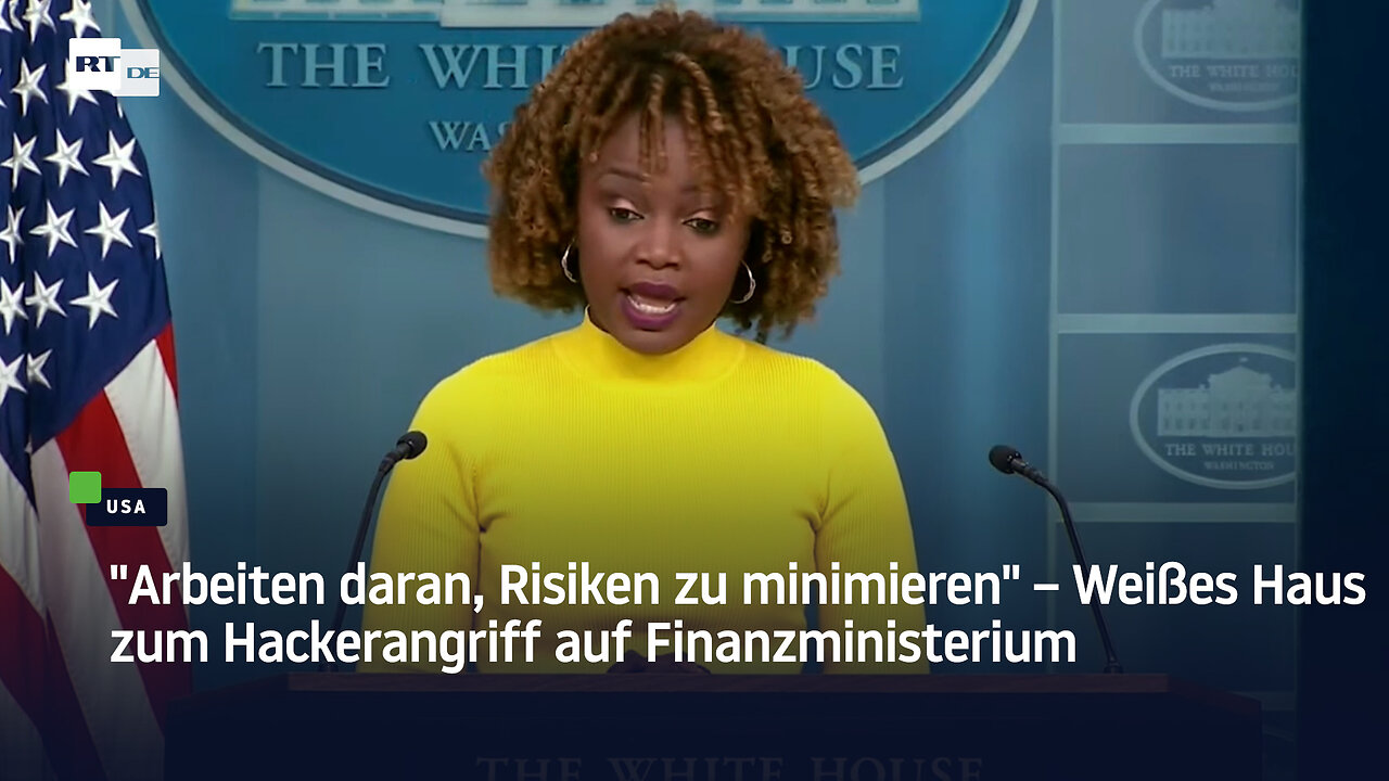 "Arbeiten daran, Risiken zu minimieren" – Weißes Haus zum Hackerangriff auf Finanzministerium