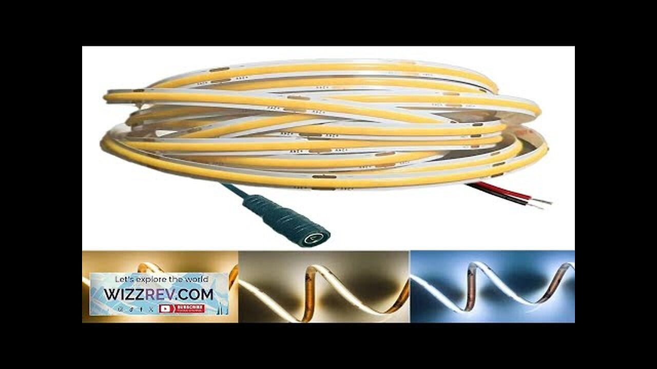 12V 24V COB LED Strip Ultra Thin 8MM Tape Light With DC Review