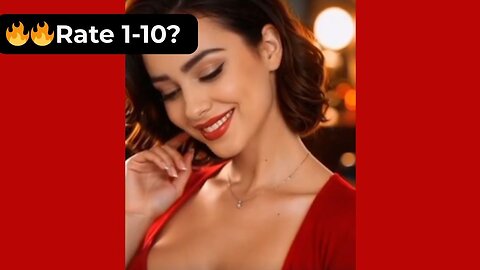 🔥 Rate Her Chest in This Red Top 1-10? 😍 Supermodel 4K