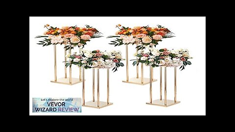 VEVOR 4PCS Gold Metal Column Wedding Flower Stand 31.5inch High With Metal Review