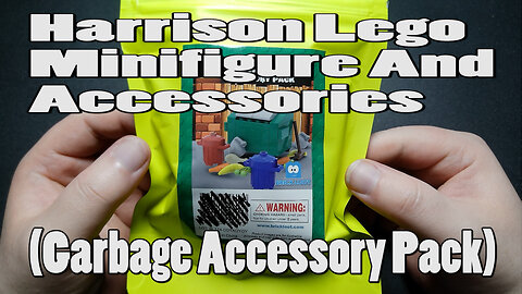 Harrison Lego Minifigure And Accessories (Garbage Accessory Pack)