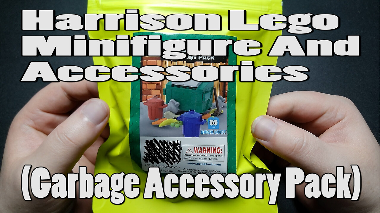 Harrison Lego Minifigure And Accessories (Garbage Accessory Pack)