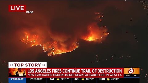 New evacuation orders in west LA as Palisades Fire flares up