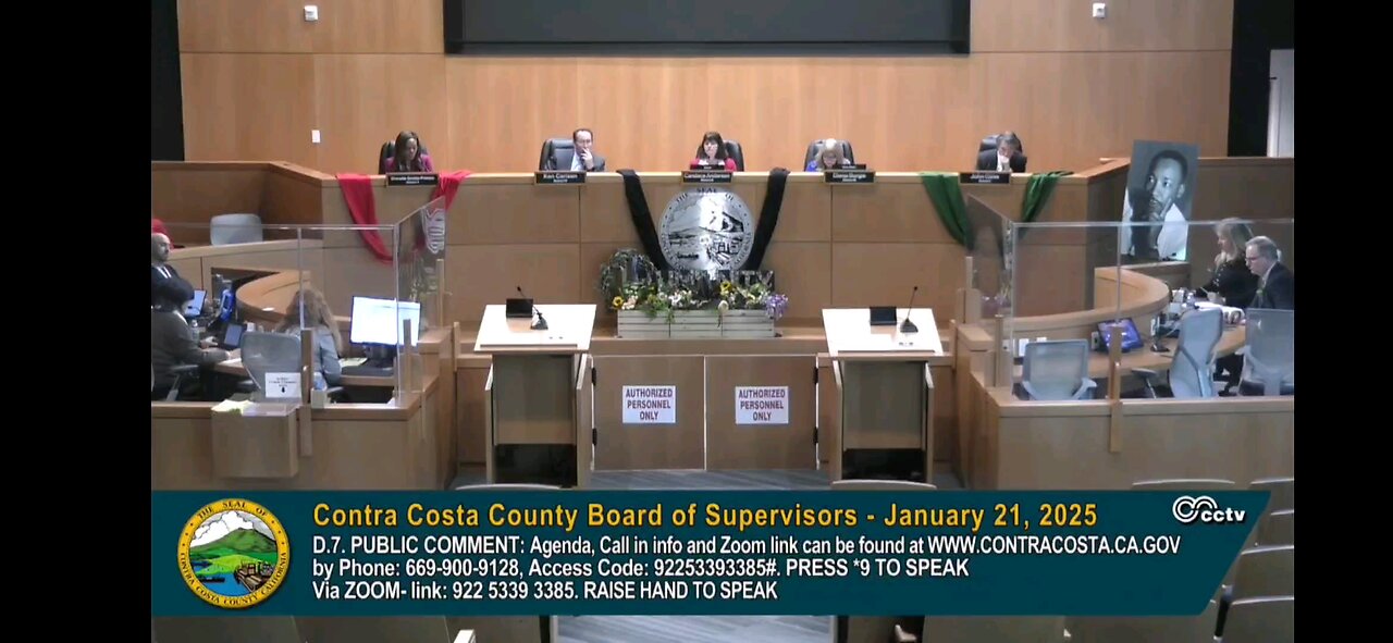 FINALLY MADE IT TO PODIUM! Contra Costa County 1/21 Board of Supervisors Meeting