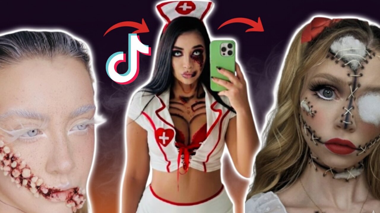 Halloween makeup transformation