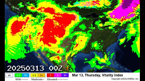 Mar 13 2025 Weather health risk of Migraine, Mood, Headache & Pain