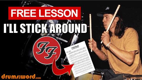 ★ I'll Stick Around (Foo Fighters) ★ Free Video Drum Lesson | How To Play SONG (Dave Grohl)