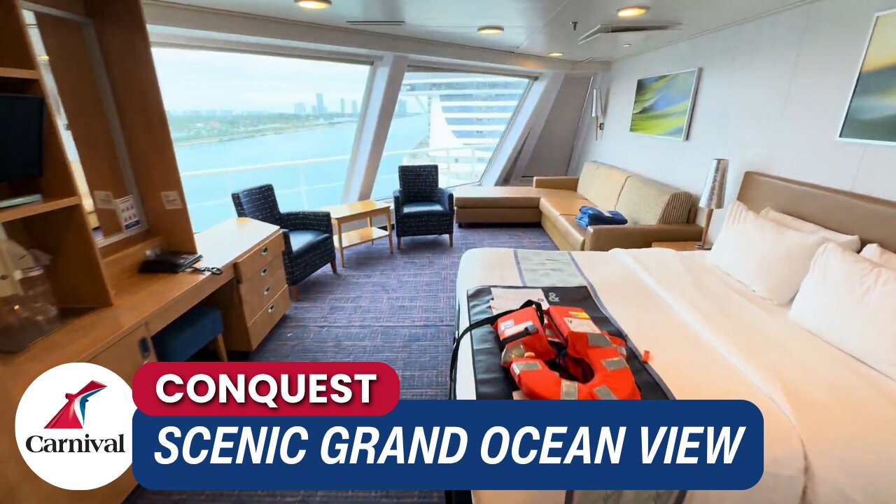 Carnival Conquest Cabin 9200 | Scenic Grand Ocean Views Like No Other