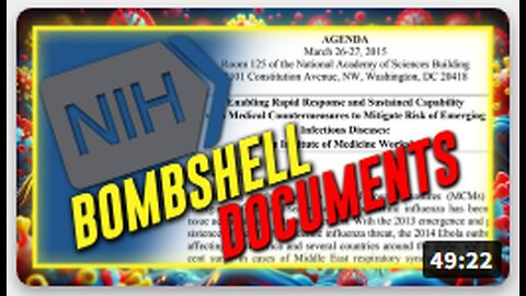 GLOBAL BOMBSHELL: NIH Documents Prove COVID-19 Was Weaponized In A Lab & Released On The World