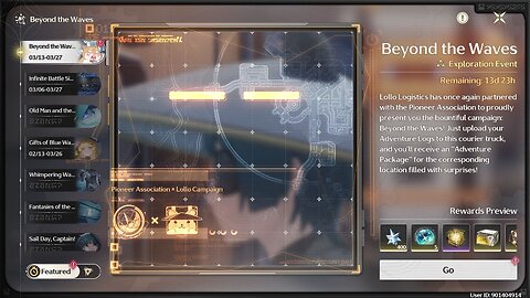 Beyond the Waves-Exploration event - Wuthering Waves (WuWa) - Version 2.1 - Day 1