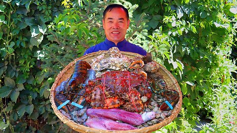 King Crab, Lobster, Squid, Sea Snails, & Oyster Marinated in Fresh Chili Sauce | Uncle Rural Gourmet