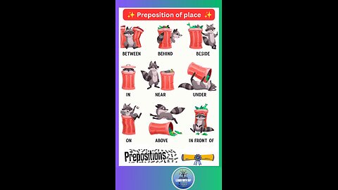 Preposition of Place । On, In, Near, Under in English #english #grammar #preposition #shorts