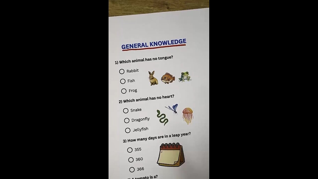 General knowledge Quiz