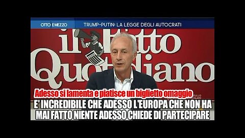 Ucraina,Travaglio in tv:L'Europa fuori dai negoziati,hanno predicato la guerra infinita fino alla vittoria.L'UE e la NATO hanno predicato la guerra fino alla vittoria contro la Russia.Organizzavano dei vertici di pace in Svizzera senza la Russia