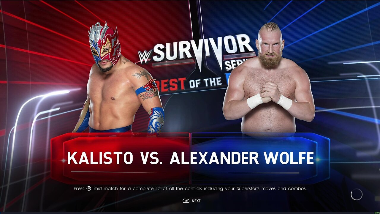 WWE 2k22 Kalisto vs Alexander Wolfe