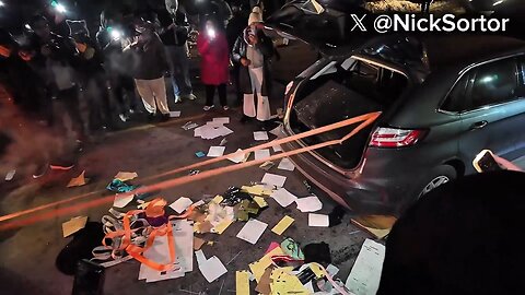 Anti-ICE Rioters Tied A Tow Rope To Federal Vehicle's Weapons Locker…RIPPED IT OUT With Pickup Truck