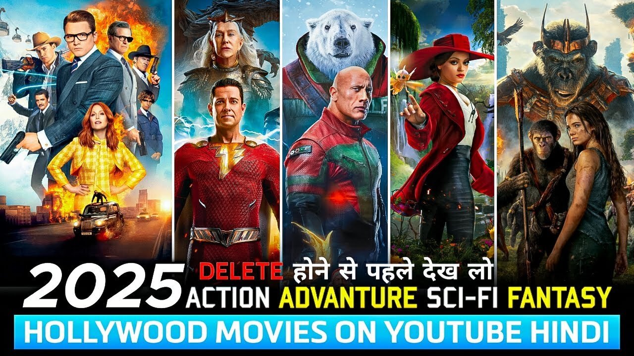 Top 9 Best Action & Adventure Hollywood Movies On YouTube In Hindi | Hollywood Movies In Hindi 2025