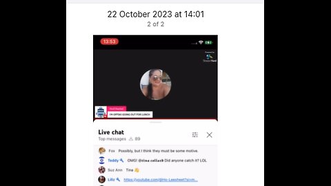 A1000 and Michaela Omniovosa deleted Youtube Stream 22nd October 2023