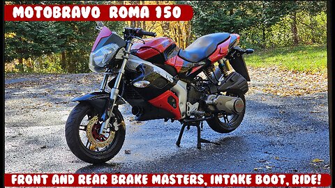 PT2 Motobravo Roma 150cc Front, rear master w levers, intake boot, long ride, runs good