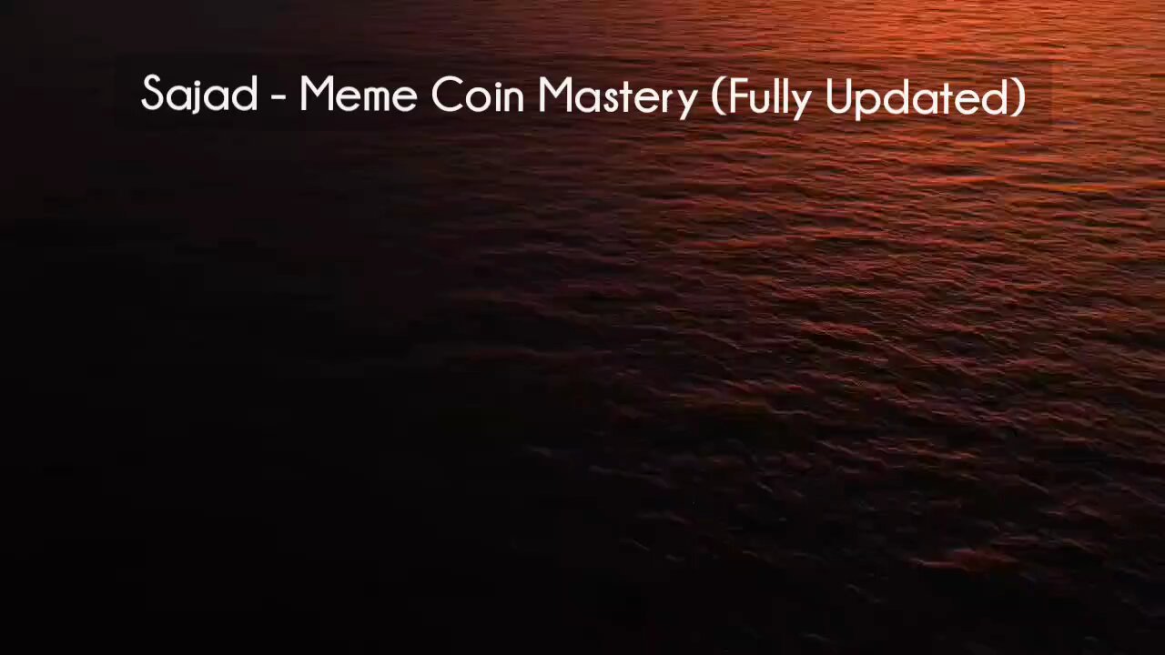 (courseslibrary.com)Sajad - Meme Coin Mastery (Fully Updated) Course download