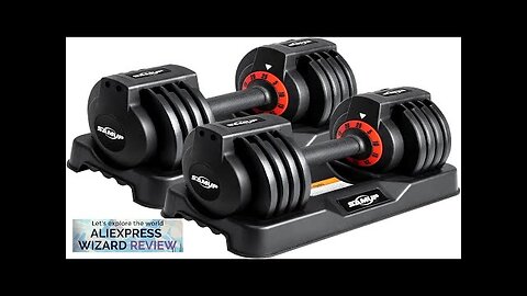 25/55 lbs Pair Adjustable Dumbbell Set Fast Adjust Dumbbell Weight for Exercises Review