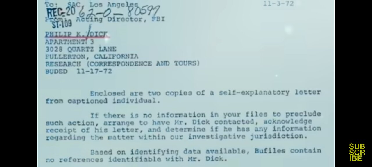 PHILIP K DICK : THE SPEECH THAT COST HIM HIS LIFE