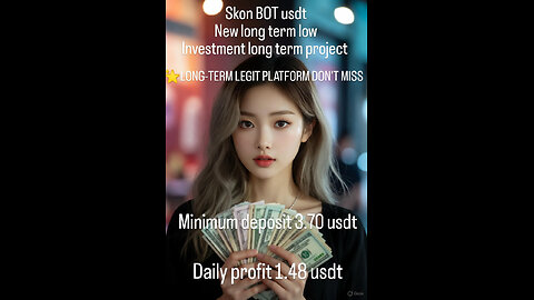 SKON28BOT new Long term legit platform daily profit 1.48 usdt