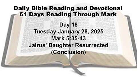 Daily Bible Reading and Devotional: 61 Days reading through Mark 01-28-2025