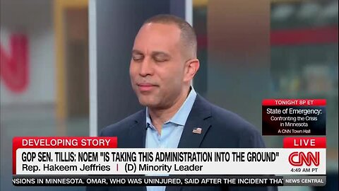 Rep. Jeffries Admits Dems Will Not Support DHS Funding Bill Even if Kristi Noem Is Fired