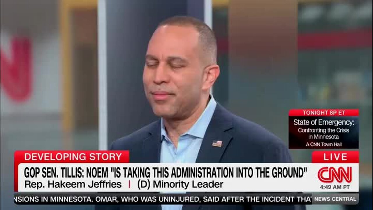 Rep. Jeffries Admits Dems Will Not Support DHS Funding Bill Even if Kristi Noem Is Fired