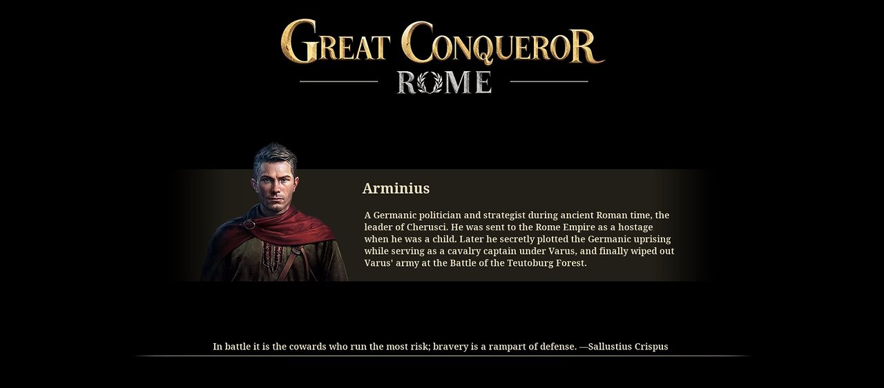 Great Conqueror Rome Chapter 13: Conquering Germania Roman Empire Decisive Battle pt.1