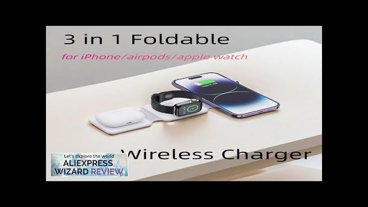 3 in 1 Magnetic Portable Wireless Charger Pad for iPhone 15 14 Review