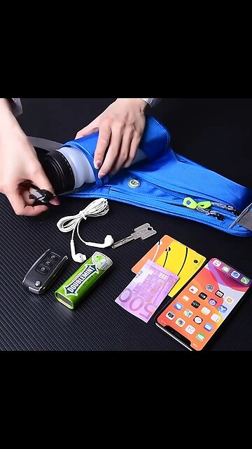 Waterproof Elastic Sport Running Belt Water Bottle Bag Phone Case