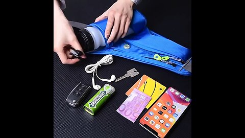 Waterproof Elastic Sport Running Belt Water Bottle Bag Phone Case