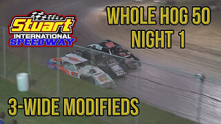 3-Wide Shootout! | Whole Hog 50 | Modified | Stuart Speedway | 5-29-2022