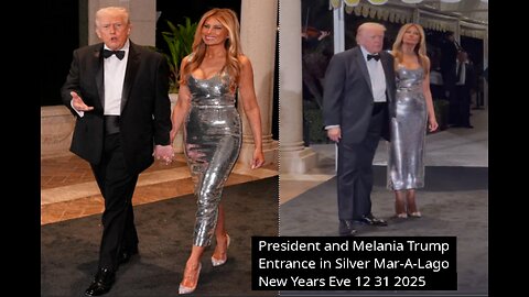 President and Melania Trump- Entrance in Silver Mar-A-Lago 12 31 2025