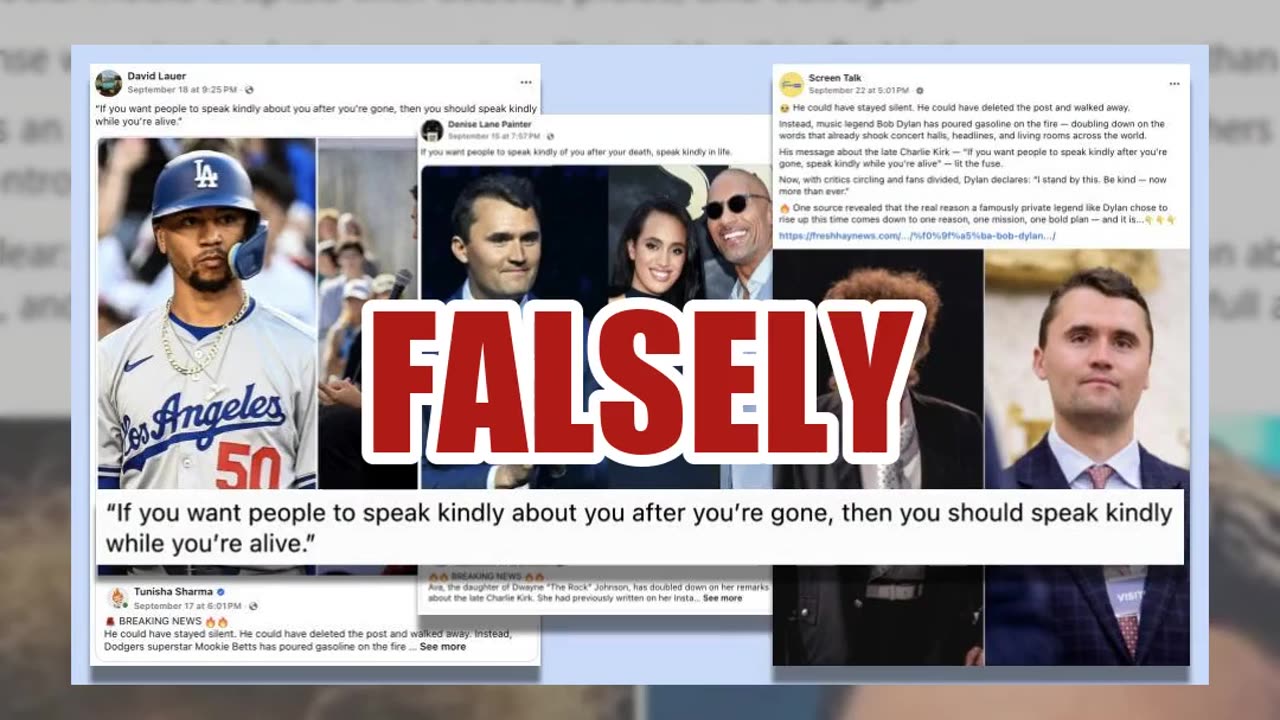 Fact Check: Fake Bob Dylan Quote About Speaking Kindly While You're Alive NOT About Charlie Kirk