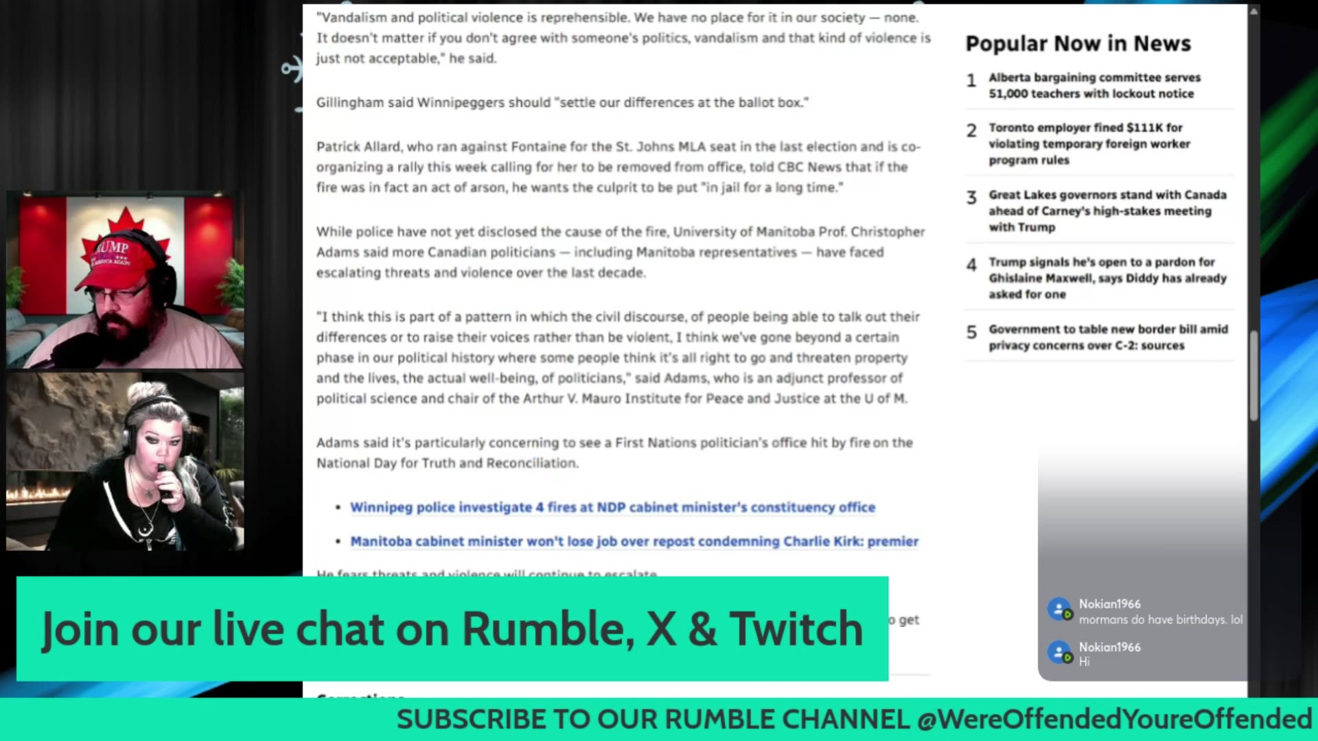 435 Mantioba Premiere Calls Charlie Kirk Protesters Goofballs