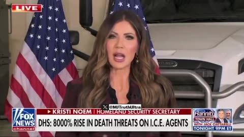 Kristi Noem: There is a 8,000% Increase in Death Threats against ICE Agents